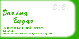 dorina bugar business card